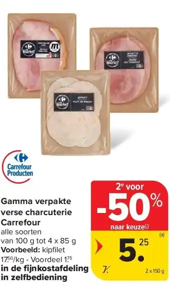 Carrefour Gamma verpakte verse charcuterie Carrefour aanbieding