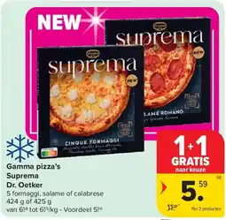 Carrefour Gamma pizza’s Suprema Dr. Oetker aanbieding