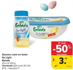 Carrefour Gamma room en boter So Light Balade aanbieding