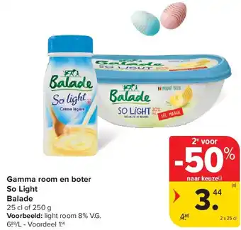 Carrefour Gamma room en boter So Light Balade aanbieding