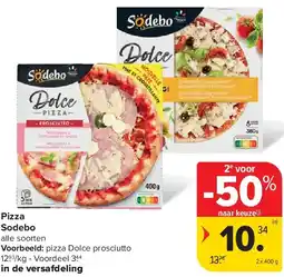 Carrefour Pizza Sodebo aanbieding