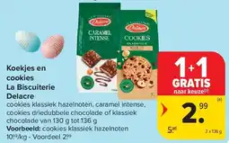 Carrefour Koekjes en cookies La Biscuiterie Delacre aanbieding