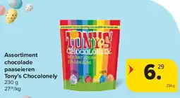 Carrefour Assortiment chocolade paaseieren Tony’s Chocolonely aanbieding