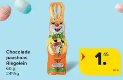 Carrefour Chocolade paashaas Riegelein aanbieding