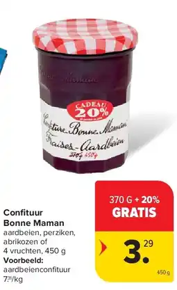 Carrefour Confi tuur Bonne Maman aanbieding