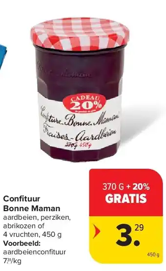 Carrefour Confi tuur Bonne Maman aanbieding