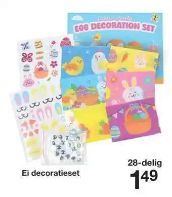 Zeeman Ei decoratieset aanbieding