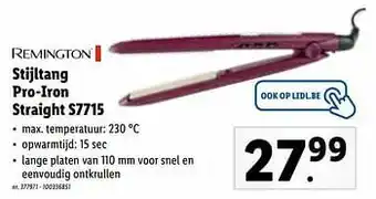 Lidl Remington stijltang pro-iron straight s7715 aanbieding