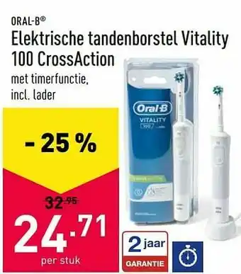 ALDI Oral-b elektrische tandenborstel vitality 100 crossaction aanbieding