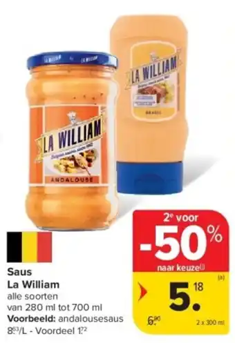 Carrefour Saus La William aanbieding