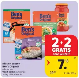 Carrefour Rijst en sauzen Ben’s Original aanbieding