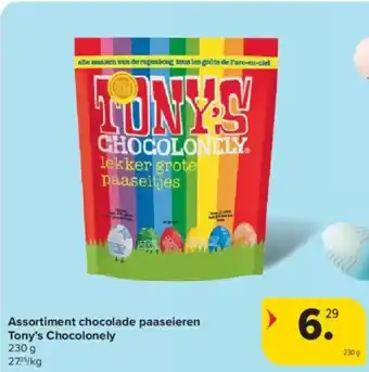 Carrefour Assortiment chocolade paaseieren Tony’s Chocolonely aanbieding