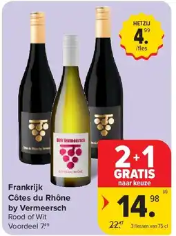 Carrefour Frankrijk Côtes du Rhône by Vermeersch aanbieding