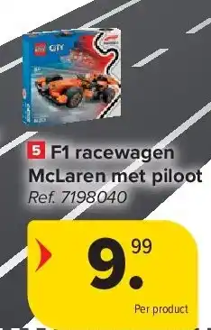 Carrefour F1 racewagen McLaren met piloot aanbieding