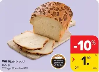 Carrefour Wit tijgerbrood aanbieding