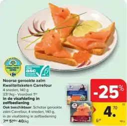 Carrefour Noorse gerookte zalm kwaliteitsketen carrefour aanbieding