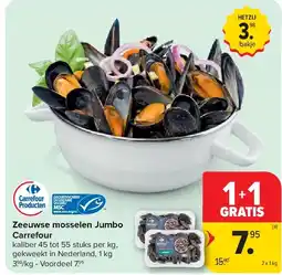 Carrefour Zeeuwse mosselen jumbo carrefour aanbieding