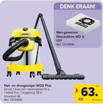 Carrefour Nat- en droogzuiger WD2 Plus aanbieding