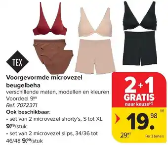 Carrefour Voorgevormde microvezel beugelbeha aanbieding