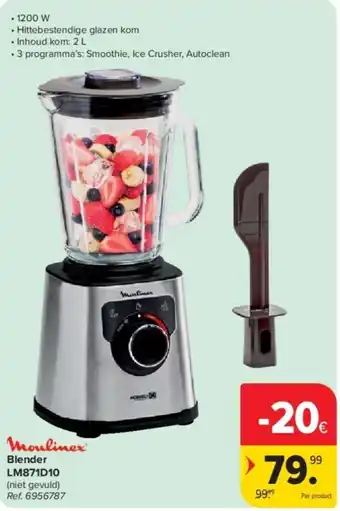 Carrefour Moulinex Blender LM871D10 aanbieding