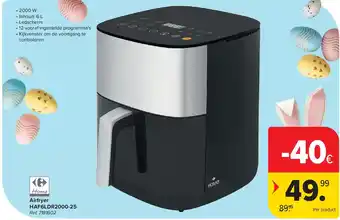 Carrefour Airfryer HAF6LDR2000-25 aanbieding