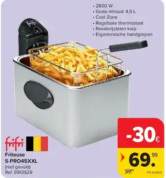 Carrefour Friteuse S-PRO45XXL aanbieding