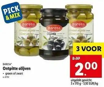 Lidl Ontpitte olijven aanbieding