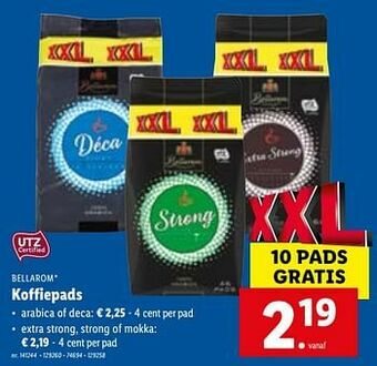 Lidl Koffiepads aanbieding