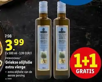 Lidl Griekse olijfolie extra vierge aanbieding