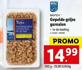 Gepelde grijze garnalen
