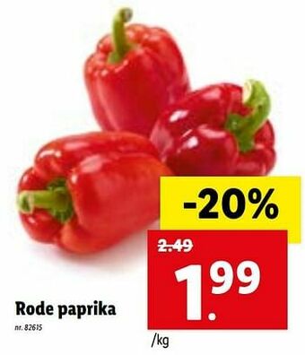 Lidl Rode paprika aanbieding