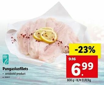 Lidl Pangasiusfilets aanbieding