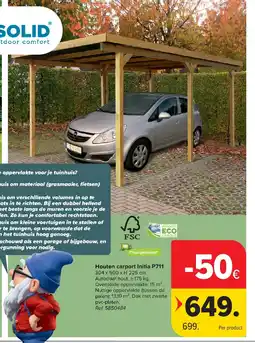 Carrefour Houten carport Initia P711 aanbieding