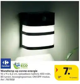 Carrefour Wandlamp op zonne-energie aanbieding