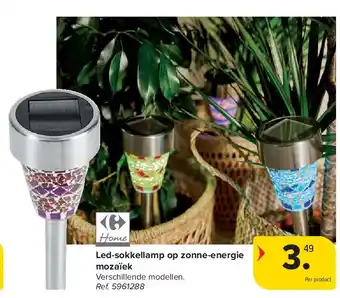 Carrefour Led-sokkellamp op zonne-energie mozaïek aanbieding