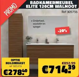 Bouwcenter Frans Vlaeminck Badkamermeubel Elite Walnoot aanbieding