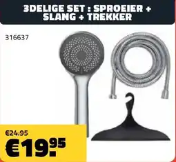 3delige set : Sproeier + Slang + Trekker