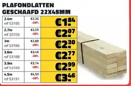 Bouwcenter Frans Vlaeminck Plafondlatten Geschaafd aanbieding