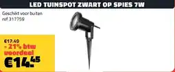 Bouwcenter Frans Vlaeminck Led Tuinspot Zwart op Spies aanbieding