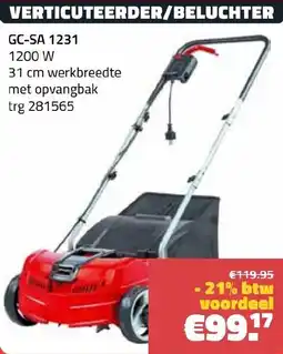 Bouwcenter Frans Vlaeminck Verticuteerder / Beluchter GC-SA 1231 aanbieding