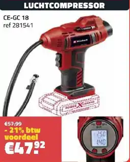 Bouwcenter Frans Vlaeminck Luchtcompressor CE-GC 18 aanbieding