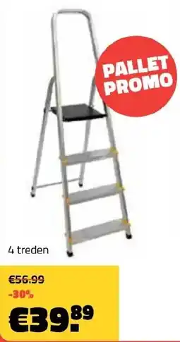 Bouwcenter Frans Vlaeminck Huishoudladder 4 treden aanbieding