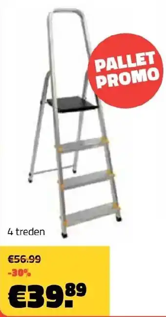 Bouwcenter Frans Vlaeminck Huishoudladder 4 treden aanbieding