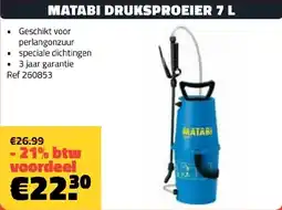 Bouwcenter Frans Vlaeminck Matabi Druksproeier aanbieding