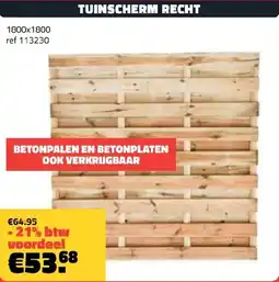 Bouwcenter Frans Vlaeminck Tuinscherm Recht aanbieding