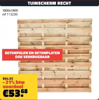 Bouwcenter Frans Vlaeminck Tuinscherm Recht aanbieding