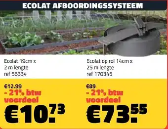 Bouwcenter Frans Vlaeminck Ecolat afboordingssysteem aanbieding