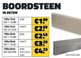 Bouwcenter Frans Vlaeminck Boordsteen in beton aanbieding