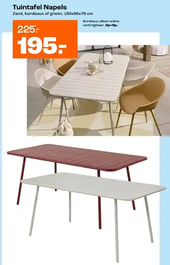 Kwantum Tuintafel Napels aanbieding