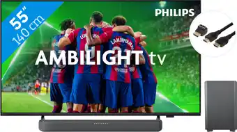 Coolblue Philips 55PUS8309 - Ambilight (2024) + Soundbar + Hdmi kabel aanbieding